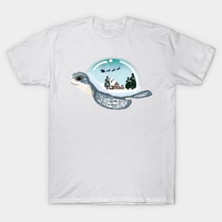 Turtle Snow Globe T-Shirt